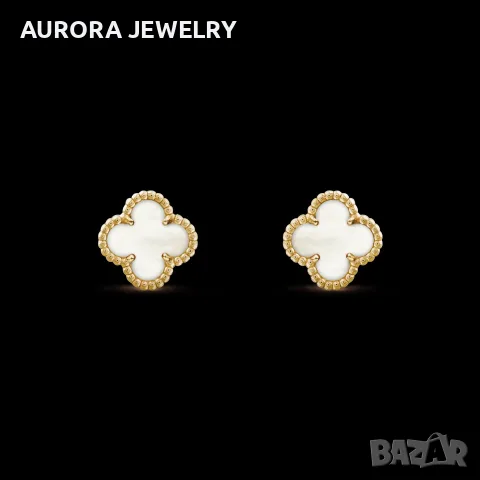Van Cleef & Arpels VCA Gold Mother of Pearl Sweet Alhambra Дамски Обеци, снимка 2 - Обеци - 55572133