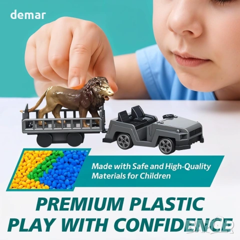 Комплект играчки Safari спасителен център за диви животни с фигурки на животни, 3-8 години, снимка 3 - Фигурки - 54117879