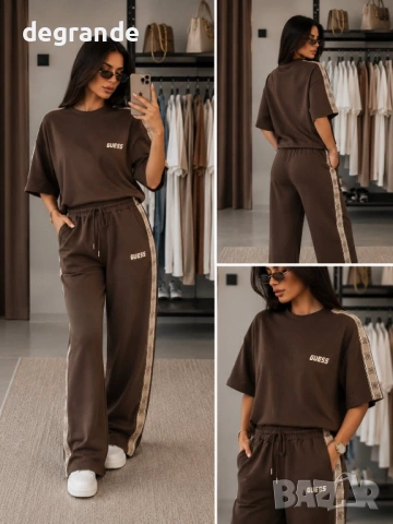 🎀Дамски Спортен Комплект 🎀Guess🎀 РОЗОВО ЧЕРНО КАФЯВО, снимка 3 - Комплекти - 54940939