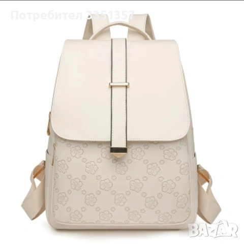 Модерна Градска Раница в Кремав Цвят – Перфектна за Жени със Стил, снимка 2 - Чанти - 54170121