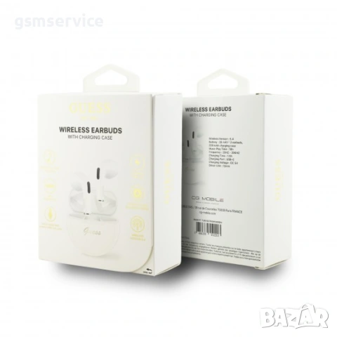 	БЕЗЖИЧНИ СЛУШАЛКИ Bluetooth GUESS TWS SCRIPT WHITE