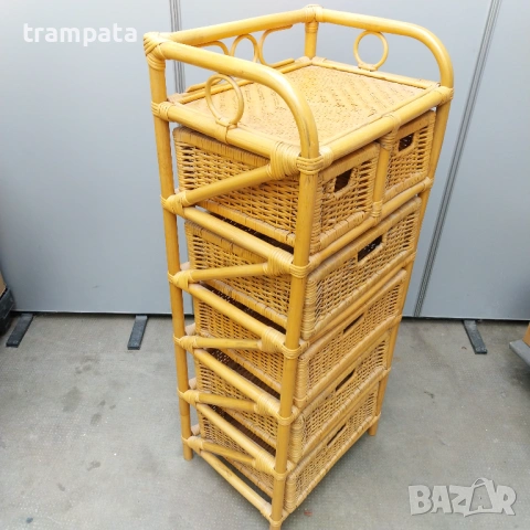 Етажерка , Ратан с 6 чекмиджета 45х35х108см, снимка 4 - Етажерки - 54018285