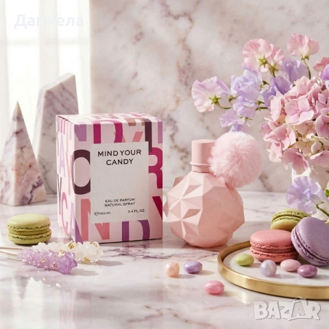 Дамски парфюм Mind Your Candy, 100 мл – Флорално-плодов аромат с нотки на маршмелоу и ванилия, снимка 2 - Дамски парфюми - 53970289