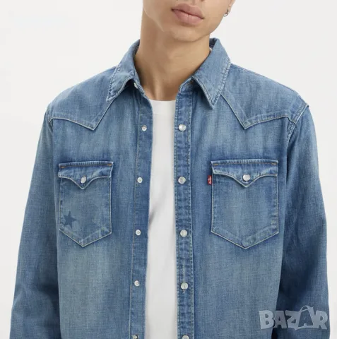 Дънкова риза Levis, снимка 3 - Ризи - 55600873