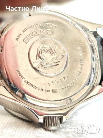 Супер Рядък Модел на SEIKO SOLAR DIVER'S V158 OAEO Оранжев Циферблат, снимка 5 - Антикварни и старинни предмети - 54619389