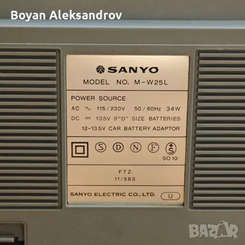 Двукасетъчен радиокасетофон Sanyo M-W25K (1983г.), снимка 16 - Радиокасетофони, транзистори - 55694894