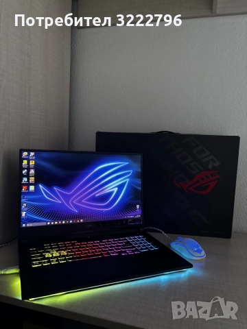 Asus rog G17E като чисто нов, снимка 3 - Лаптопи за игри - 55494006