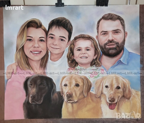 Рисувам ръчно  ПОРТРЕТИ  с пастели, маслени бои и графит., снимка 7 - Картини - 54821292