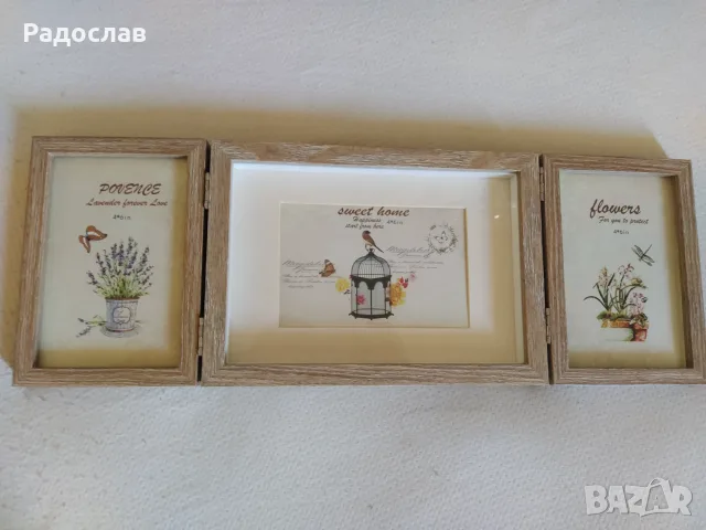 сгъваема рамка за три снимки, снимка 2 - Декорация за дома - 55510566