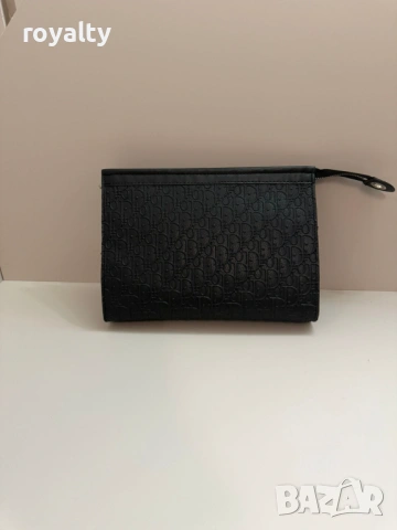 Christian Dior Черно Кожено Клъч Портмоне 