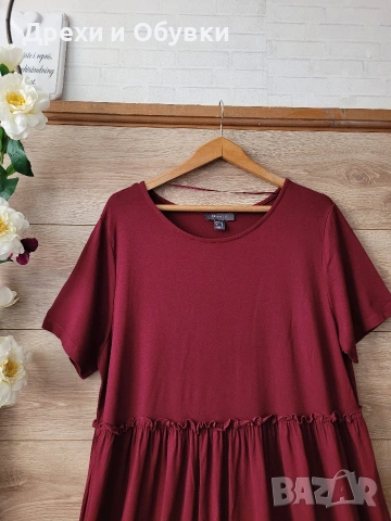 Спортно елегантна рокля бордо , снимка 4 - Рокли - 54153949