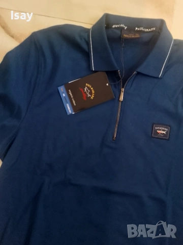 Мъжка тениска Паул Шарк 2ХЛ последен размер в индиго цеят, снимка 6 - Тениски - 54193152