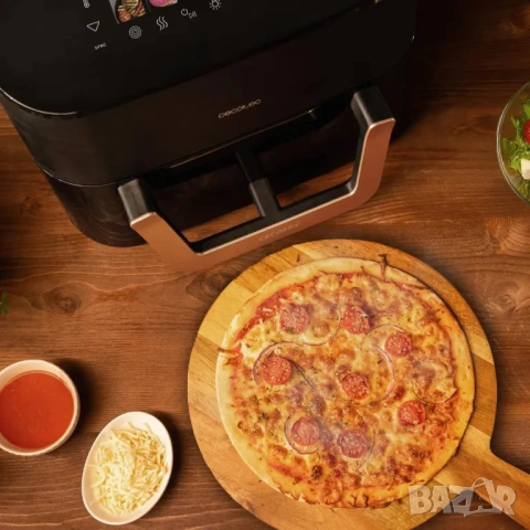 Фритюрник с горещ въздух Cecotec Cecofry&Grill Smokin' 10000, 10L, 2200W, 40-200°C, грил, снимка 7 - Фритюрници - 55193382
