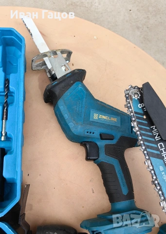 комплект Машини Гайковерт, резачка, Мулти шлайф и саблен трион 3 батерии , снимка 6 - Други инструменти - 54191850