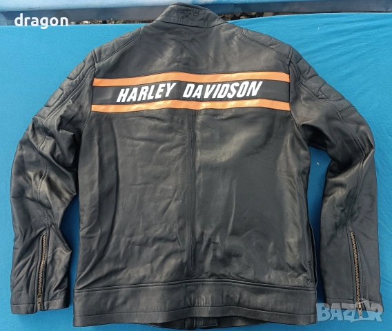 Кожено яке Harley Davidson M лятно / Харлей Дейвидсън, снимка 2 - Якета - 54304461