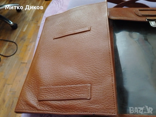 Генералска чанта естествена кожа тип командирска от соца 60- те год. 31х22см, снимка 4 - Екипировка - 54891634