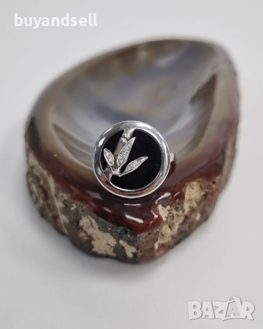 Пръстени с диаманти 18к бяло злато, снимка 13 - Пръстени - 54328191