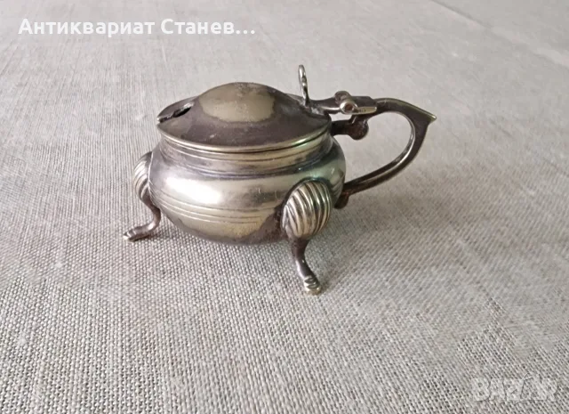 Винтидж посребрен съд за горчица