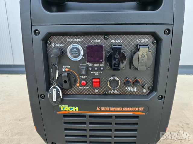 5 kW Инверторен генератор ток агрегат за ток TACH 6000iE (бензин/газ), снимка 2 - Генератори - 54385678