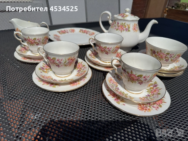 🌸 Английски чаен сервиз Colclough “Wayside” – Фин костен порцелан