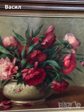 Картина Цветя Масло, снимка 5 - Картини - 54241446