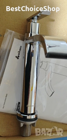 Хромиран смесител за мивка тип "водопад" за студена вода. Aihom (модел SKC35)., снимка 2 - Мивки - 54154220