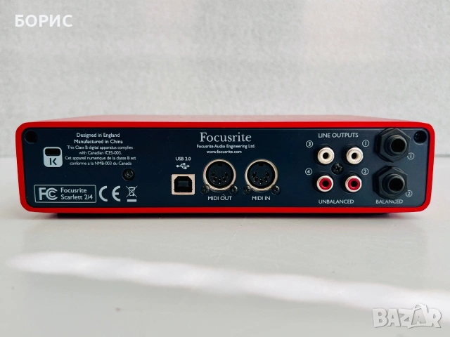 Focusrite Scarlett 2i4 (1st Gen) USB Audio Interface, снимка 3 - Други - 55044228