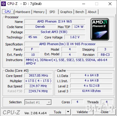 два процесора AMD Phenom II X4 965 и Phenom II X6 1090T , снимка 4 - Процесори - 55603194