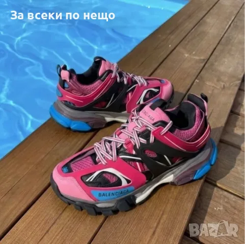 Balenciaga Track "Pink/Black/Blue" Дамски Маратонки👟Дамски Спортни Обувки Код ch93, снимка 4 - Маратонки - 55482621