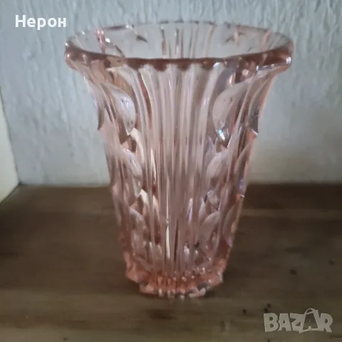 Стъклена ваза цветна, снимка 6 - Вази - 55427255