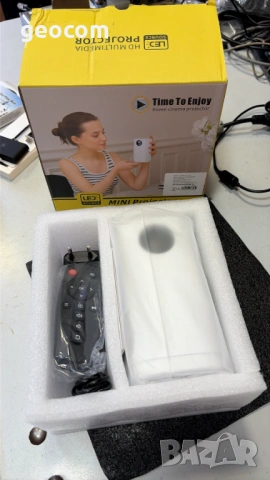 Mini LED Smart HP Pojector (1920x1080,15V,16-100",Speakers,Remote)