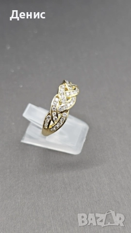 Луксозен пръстен 18K (750) с естествени диаманти | 5.44 гр | Infinity Weave Design, снимка 5 - Пръстени - 55282420