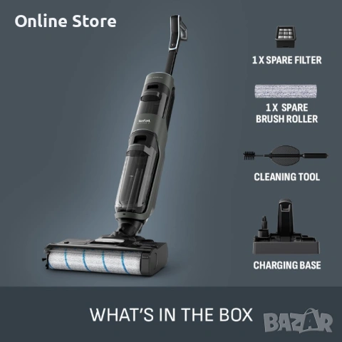 Tefal X-CLEAN 4 безжична прахосмукачка за мокро и сухо почистване GF5035M0, снимка 3 - Прахосмукачки - 54169922