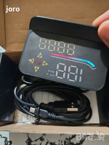 HUD M17,Heads up display OBD2 and GPS Dual System Speedometer for Car, Digit, снимка 7 - Друга електроника - 55352882