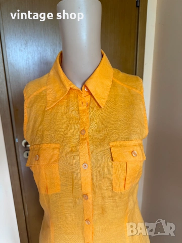  Ризи без ръкав 100% лен UNIQLO и H&M, размер XS, снимка 4 - Ризи - 55009141