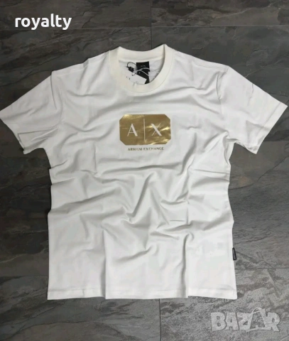 Armani Exchange Нова Бяла Мъжка Тениска Армани 