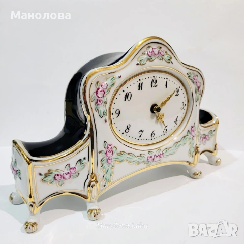 Порцеланов настолен часовник Royal Dux Bohemia Komtesa в стил Empir., снимка 3 - Други ценни предмети - 55255737