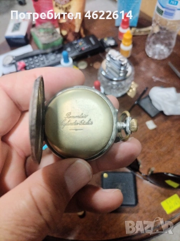 СТАР ДЖОБЕН СРЕБЪРЕН ЧАСОВНИК , снимка 5 - Джобни - 54289440