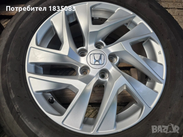 Лети джанти 17ки 5х114.3 Honda + летни гуми 225/65/17 Bridgestone, снимка 6 - Гуми и джанти - 55082093