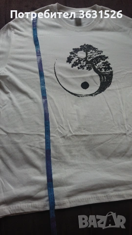 Памучна тениска 4xl къс ръкав Ин Ян