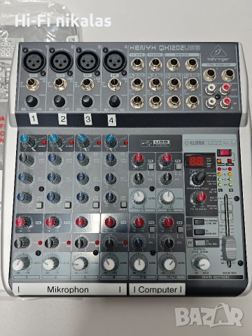мишпулт миксер с ефекти музикантски смесител BEHRINGER XENYX QX 1202 USB , снимка 2 - Ресийвъри, усилватели, смесителни пултове - 54553778