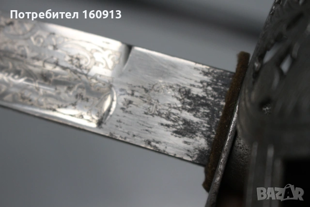 Немска империя пруска сабя двустранно гравирана., снимка 6 - Антикварни и старинни предмети - 54963099