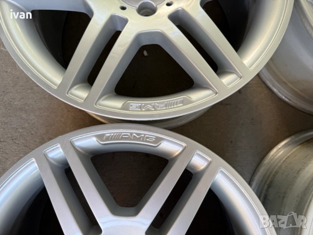 4 бр. оригинални алуминиеви джанти Mercedes AMG 17 цола 5x112 , централен отвор 66.6, снимка 7 - Гуми и джанти - 54852652