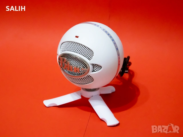 Blue Snowball Pro White Бял USB Микрофон за стрийминг, подкаст, гейминг, запис, влог, снимка 7 - Микрофони - 55244190
