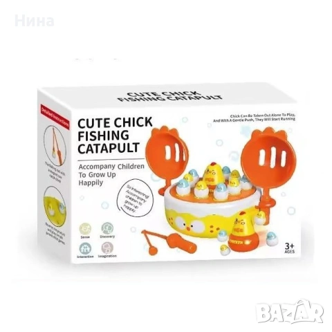 Забавна магнитна игра 5 в 1 "Хвани пиле", снимка 2 - Образователни игри - 54685413