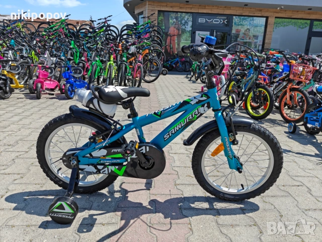 BG Детски велосипед 16" SAMURAJ син, снимка 12 - Велосипеди - 54334310