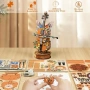 Нов 3D дървен пъзел виолончело музикална кутия с цветя Направи си сам модел, снимка 2