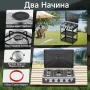Газова печка HOMELUX с 5 котлона и стелаж на два етажа,7.2kW,неръждаема стомана,автоматично запалва, снимка 5