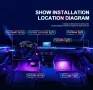 18 в 1 RGB LED Ambient Light за кола – Symphony режим, Dual Zone, APP контрол, пълен комплект, снимка 4