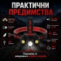 Евтин акумулаторен LED челник фенер за глава USB зареждане 18650 zoom регулиране на светлината, снимка 6
